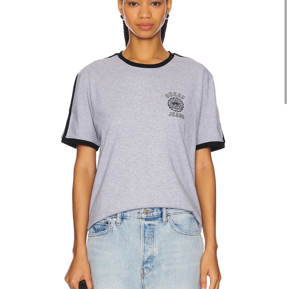 Guess Gray and Black Casual Tee
